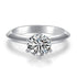 3 Carats Round Moissanite Ring 925 Sterling Silver